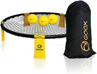 GOOX Outdoor Beach Ball Games with Carrying Bag, 3 Balls, Net and Strip Light (ONLY for Light Up Set)- Played Outdoors, Indoors, Beach, Lawn, Yard and Park