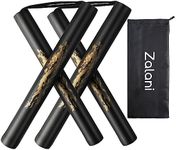 zalani Nunchucks Nunchakus-Foam Safe Rubber Martial Arts Nunchakus for Kids/Beginner Practice 2 Pack Black