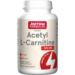 Jarrow Formulas, Acetyl-L-Carnitine, 500mg, High Dose, 120 Vegan Capsules, Gluten Free, Vegetarian, Soy Free, Non GMO