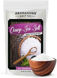 100% Natural Sea Salt, Coarse Grain, Large Bulk 2.43 Lb. Resealable Bag, Pure & Natural Sun Dried Dead Sea Salt, Unrefined, Gluten Free, Grinder Refill Sea Salt For Daily Cooking & Pickling Salt