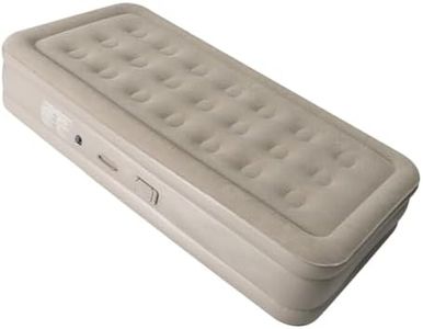 Leona Co Single Inflatable Mattress with Built-in Pump Camping Air Mattress Quick Inflation Deflation Blow Up Mattresses Air Bed Portable Elevated Guest Bed for Home Outdoors Hiking Travel