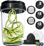 Spiralizer for Vegetables - Vegetable Slicer - Zucchini Courgette Spiralizer Zoodles Noodles Spaghetti Maker - Veggie Veg Carrot Cucumber Slicer Spiral Cutter - Kitchen Tools & Gadgets (8-in-1)