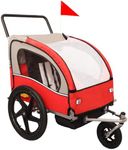 2 Seat Kids Bike Trailer & Stroller