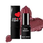 Color Cupid Velvety Intense Color 12-Hour Stay Bullet Lipstick | Infused with Hyaluronic Acid & Jojoba Oil | Transfer proof & Smudge Proof | Love Season | Autumn Mocha | 4.1g