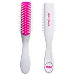 Denman Classic Styling Brush 5 Row D14 (Cherry Blossom) Hair Brush for Separating, Shaping & Defining Curls - Blow-Drying, Styling & Detangling Brush…