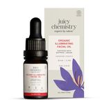Juicy Chemistry Saffron & Red Raspberry Facial Oil, 10 ml | Organic Face Oil for Skin Brightening & Moisturising | Ecocert Certified for Men & Women | Cruelty-free & 100% Vegan