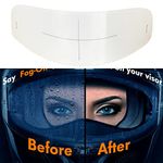 Systercol Helmet Anti-Fog Visor Insert Motorcycle Anti Fog Film - Universal Fit Helmet Visors Fog Resistant Film Clear Shields Lens Insert 27cm x 9cm