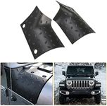 Kiwi Master Cowl Body Armor Outer Cowl Covers JL Corner Guards for 2018-2024 Jeep Wrangler JL Gladiator JT Sahara Sport Rubicon, JL JT Exterior Accessories Parts, Black