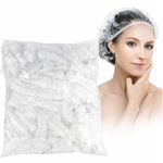 G2PLUS 100PCS Disposable Shower Caps - 44CM Plastic Elastic Bath Cap - Waterproof Hair Caps for Home Use, Hotel, Spa, and Hair Salon