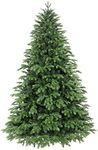 Giulia Grillo Premium Christmas Tree 7ft, 2382 Branches, Realistic, Easy to Assemble, Bushy, PE/PVC, Green, Foldable Metal Stand
