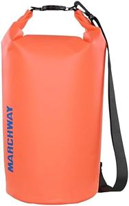 MARCHWAY Floating Waterproof Dry Bag Backpack 5L/10L/20L/30L/40L, Roll Top Sack Keeps Gear Dry for Kayaking, Rafting, Boating, Swimming, Camping, Hiking, Beach, Fishing (Orange, 20L)