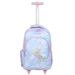 NOVEX Unicorn Soft Kids Backpack Trolley With 18 Inch | Baby Pink, 2 Wheels Spinner Bag With 2 - Main Compartments | Polyester Unique Backpacks/School Bags For Cute Girls Kid | Easy-To-Carry