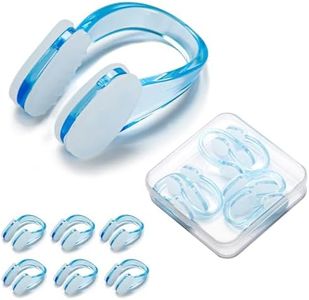 6 Pack Swimming Nose Clips, Waterproof Silicone Non Slip Swim Nose Plugs, Reusable Nose Protector Lightweight Fit for Adults Kids Swimming Training Pool Beach Use