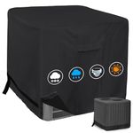 K-Musculo Air Conditioner Cover, 420D for Water Resistant Fabric Windproof Design AC Cover, Universal Sizes Square Fits up to 24” x 24” x 30”inche-Black