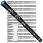 KNLY Wrap Golf Grips Set of 13- Triangular Concave Texture Control Technology, All-weather Performance Rubber Golf Club Grips, Standard/Midsize,13 Grips With 15 Tapes And 13 GripsWith All Repair Kits