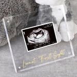 DEYIXUN Acrylic Ultrasound Picture Frame, Bright Photo Frame, Sonogram Love at First Sight Baby Keepsake Baby Announcement, Birth Information, Expecting Mom Parents to be Unique Gifts for Pregnant