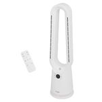 Russell Hobbs Bladeless Electric Heater & Cooling Fan 2000W with Remote Control in White, 10 Fan Speeds & 4 Modes, Hot & Cool with Touch Control and LED Display, 8-hour Timer, RHBHC2030W