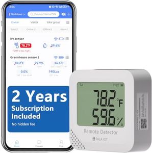 FALA IOT 4G Cellular Temperature & Humidity Monitor with Power Outage Alert