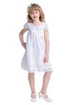 Bow Dream Flower Girl's Dress Vintage Rustic Baptism Lace Off White 12M 1 Year