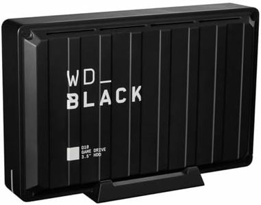 WD_Black D10 8TB Game Drive for Xbox, External HDD, Transfer speeds up to 250 MB/s, 7200RPM, Active Cooling to Store Your Massive Collection, 1 Month Xbox Game Pass, Black