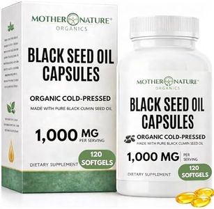 Organic High Potency Turkish Black Seed Oil Capsules, Cold Pressed, High TQ, 2 Month Supply, Non-GMO Black Cumin Nigella Sativa Oil for Immune Support, Joint, Digestive & Beauty, 1,000mg Dose (120ct)