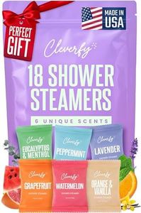 Cleverfy Shower Steamers Aromatherapy - 18 Pack of Shower Bombs with Essential Oils. Self Care Birthday Gifts for Women and Valentines Day Gifts for Her and Him. Purple Set