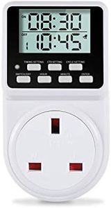 ORIDGET 24 Hour Digital Electric Timer Plug Socket UK with Countdown and On-Off Repeat Cycle Timer for Lights and Home Appliances, 13A / 240V