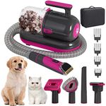 S7 Dog Grooming Vacuum & Dog Grooming Kit,1.8L Dust Cup Pet Grooming Vacuum with 5 Grooming Tools for Shedding Pet Hair,Home Cleaning