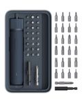 HOTO Electric Screwdriver Set, 3.6V Rechargeable Screwdriver Set with 25 S2-Steel Bits, Cordless Power Screwdriver with LED Light, All-in-One Design, 3 Torque, 4N·m 1500mAh, Excluding Charging Cable