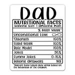 Dad Nutrition Facts Sticker - 3" La