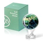 MOVA Globe - Earth with Clouds Classic (4.5") | Self-Rotating Globe Powered by Light | Silent Motion, No Batteries or Wires | Unique Desk Decor or Gift for Space Lovers