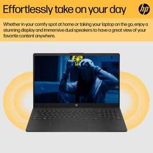 HP 15.6" Laptop – AMD Ryzen 5, 16GB RAM, 512GB SSD, FHD, Jet Black
