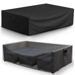Patio Furniture Covers, Outdoor Furniture Cover Waterproof, 500D Heavy Duty, All Weather Protection Rectangular Patio Covers for Outdoor Furniture Set, 126"X64"X28"