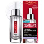 L'Oréal Paris 1.5% Pure Hyaluronic Acid Serum VALUE SIZE Revitalift Triple Power LZR, for Hydrated Plump Skin and Visibly Reduced Look of Wrinkles, Paraben Free, Non Comedogenic, 50ML