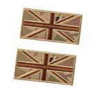 ANNIUP British Flag Embroidery Patch with Fabric Pattern DIY Applique Iron-on Patches for Clothing Sew on for Bags Jackets Coats Trousers Hats, 2PCS