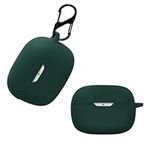 kwmobile Case Compatible with JBL Wave Beam Case - Silicone Cover Holder for Earbuds - Dark Green