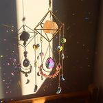 CACTOPIA Raw Crystal Suncatchers, Rainbow Maker for Window, Balcony, Garden, Boho Decor & Gifting (Himalyan Pink Salt)