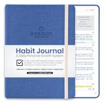 The Reboot Journal - Habit Journal for Building Positive Life Changing Habits - Guided Daily Self Improvement Blueprint with Habit Tracker - Accelerate Your Personal Growth - Undated Wellness Journal