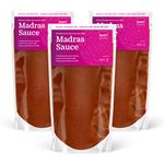 Madras Curry Sauce | 3 x 350g Packs | Ready to use British Indian Restaurant Style Madras Sauce | Simply Heat & Eat - Ready in Minutes | East At Home