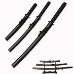 3pc Set Japanese Samurai Sword with Display Stand,Iaido Katana,Matte Texture