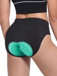 BERGRISAR 4D Padded Cycling Shorts Underwear Women Gel Liner Bike Bicycle Undershorts Cycle Shorts Black L