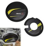 JFG RACING Engine Case Cover CNC Aluminum Clutch Saver Engine Guard For DRZ 400E DRZ400S DRZ400SM -Black/Gold