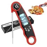 Digital Food Thermometer, Meat Thermometer, BBQ Grilling, Instant Read, Ultra Fast, With Backlight LCD, Bottle Opener, Waterproof, Can Be Hung OR stick