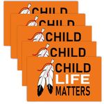 5 PCS Canada Kid Matters Flag Sticker,6x3.5 In Orange Shirt Day Decal,Every Canadian Child Important, Novel Banner Decor For Car Bumper Window Laptop