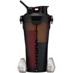 Hydra Cup - 32oz DualShaker Pro | Shaker Bottle Unlocked | Be Prepared & Save Time | Protein & Preworkout 2-in-1 | Dual Wire Whisk Blenders | Carry Loop (Black, 32 Ounce)