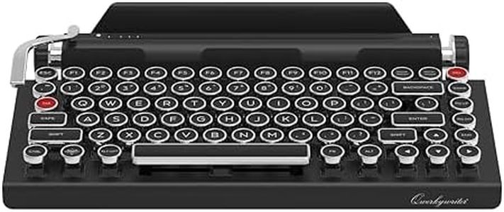 QWERKYTOYS Qwerkywriter S Typewriter Inspired Retro Mechanical Wired & Wireless Keyboard with Tablet Stand