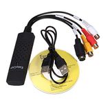 AlexVyan USB 2.0 Easycap DC60-008 Tv DVD VHS Video Adapter Capture Card Audio Av Capture Support Windows Xp/7/Vista 32 Win 10 &11- Video and Audio Capturing Device Directly from TV