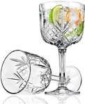 Godinger Gin Cocktail Coupe Goblet Glass - Dublin Collection, Set of 4