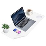 Siliget Clear Desk Mat Non-Slip PVC Pad with Round Edge Heat Resistant and Waterproof Table Cover Desk Protector for Home and Office Use (60 * 35)