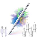 Stylus Pen for iPad with Palm Rejection, Fast Charging Pencil Compatible with 2018-2024 iPad 10/9/8/7/6, iPad Pro 11", iPad Pro 12.9" 6/5/4/3, iPad Air 5/4/3, iPad Mini 6/5